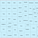 Kansas Vector County Map