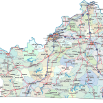 Kentucky Road and City Map
