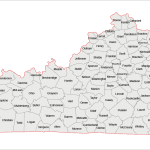 Kentucky Vector County Map