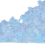 KY ZIP Code Map With Cities Counties