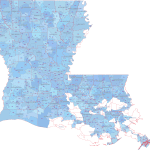 LA ZIP Code Map With Cities Counties