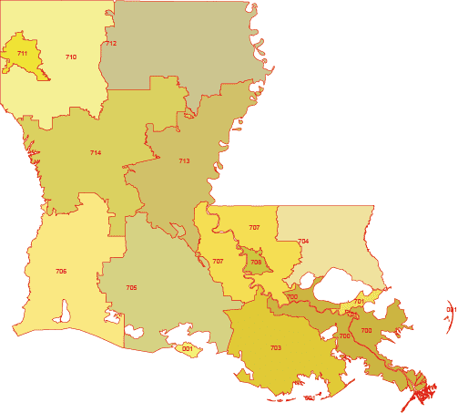 Louisiana 3 digit layers