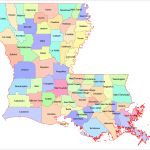 Louisiana Colored County Map