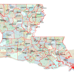 Louisiana county and communities map
