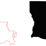 Louisiana in Black Vector