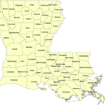 Louisiana Vector County Map