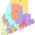 Maine Colored County Map