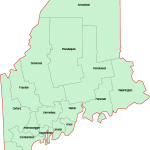 Maine State County Map