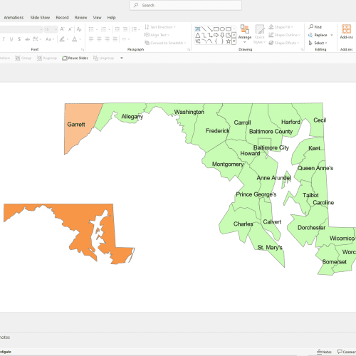 Maryland PowerPoint County Map