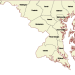 Maryland Vector County Map