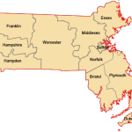 Massachusetts Vector County Map