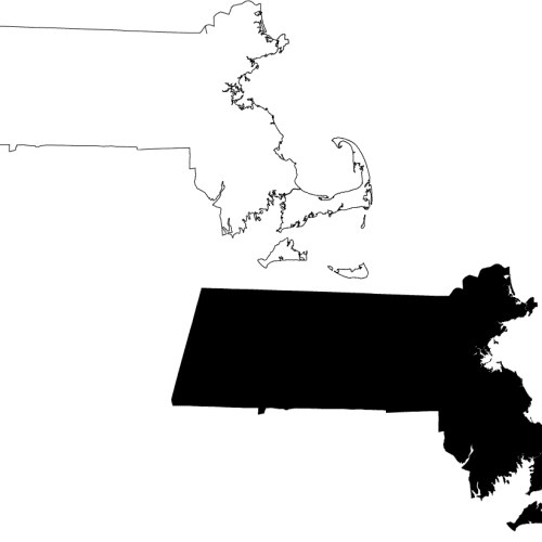 Massachusetts Black Vector