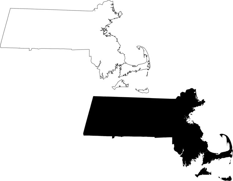 Massachusetts Black Vector