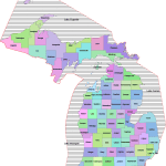 Michigan Colored County Ma