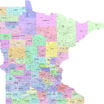 Minnesota County and Communities Map