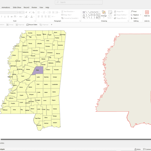 Mississippi PowerPoint Map