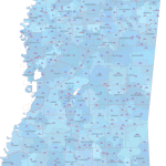 MS ZIP Code Map With Cities Counties
