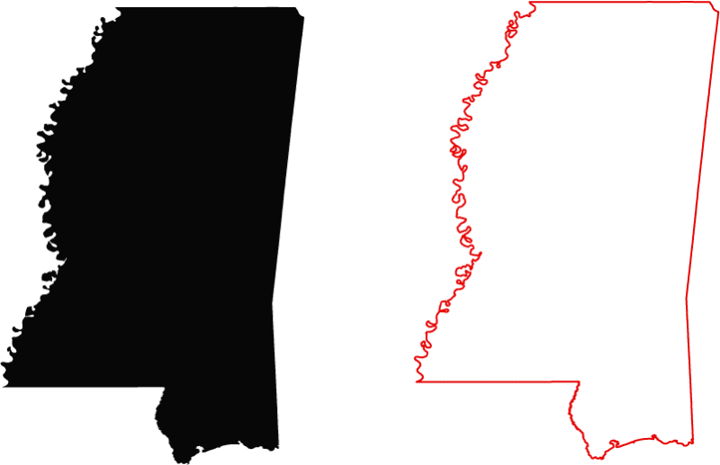 Mississippi Black Vector