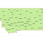 Montana Vector County Map