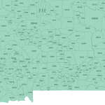 Montana ZIP-Code Map Basic