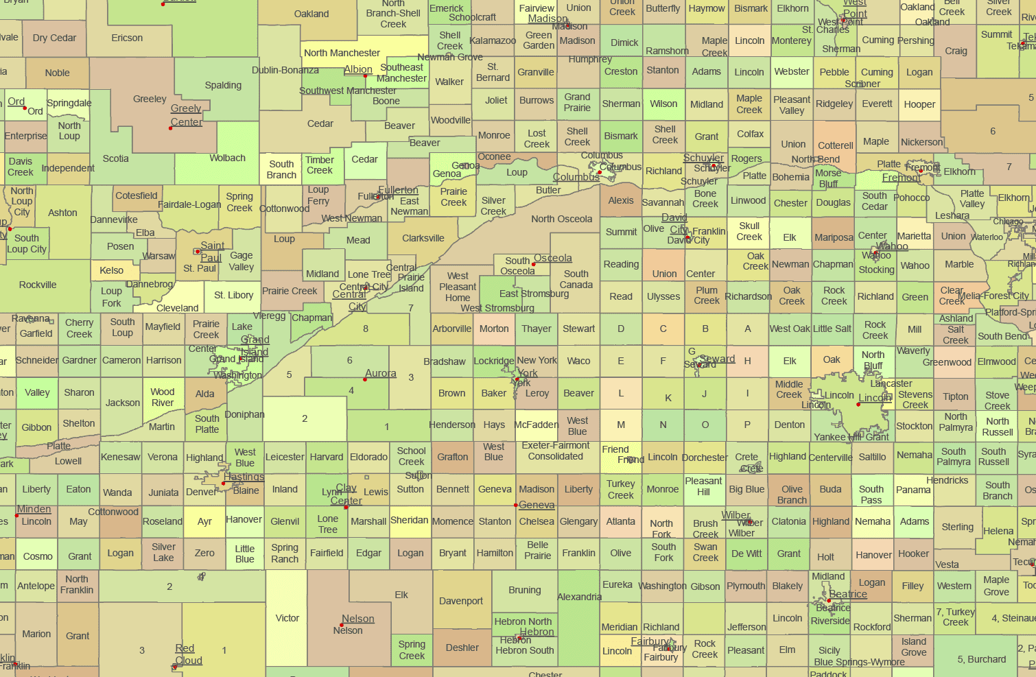 A detailed section of the Nebraska map-2