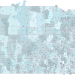 NE-ZIP Code Map With Cities Counties