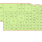 Nebraska Vector County Map