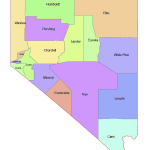 Nevada Colored County Map
