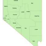 Nevada Vector County Map