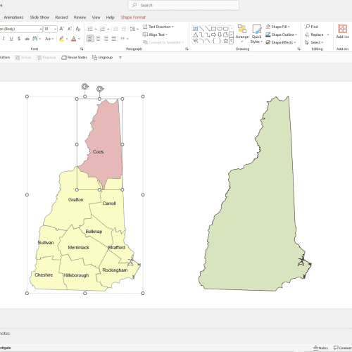 New Hampshire PowerPoint Map