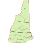 New Hampshire Vector County Map