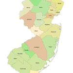 New Jersey Colored County Map