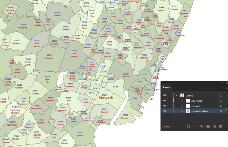 New Jersey Zip Codes with Primary Cities