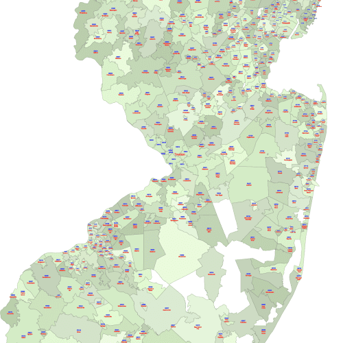 New Jersey Zip Codes with Primary Cities