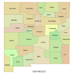 New Mexico Colored County Map