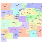 New Mexico County and Communitites Map