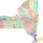 New York County and Communities Map