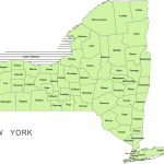 New York Vector County Map
