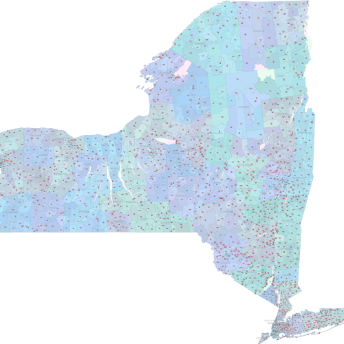 NY ZIP Codes With Cities Counties