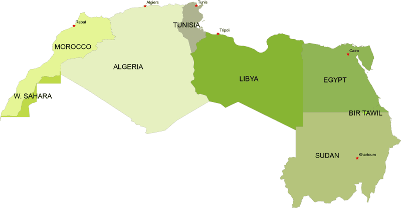 North Africa Digital Map
