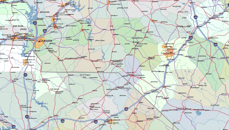 North Carolina road and city-detail3
