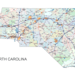 North Carolina Road and City Map