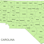 North Carolina Vector County Map