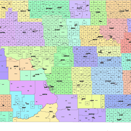 North Dakota Communities Map