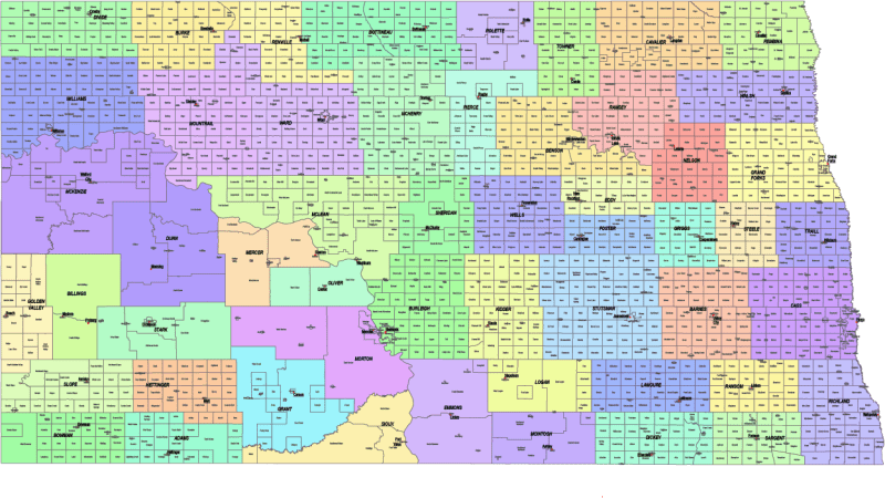North Dakota Communities Map