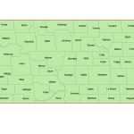 North Dakota Vector County Map