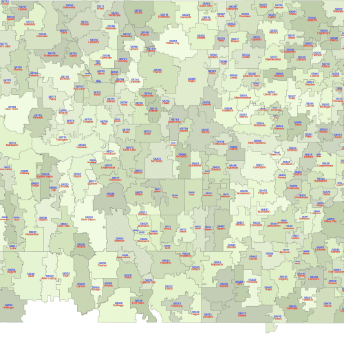 North Dakota ZIP Code Map With Cities