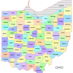 Ohio Colored County Map