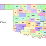 Oklahoma Colored County Map