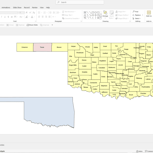 Oklahoma PowerPoint Map